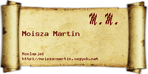 Moisza Martin névjegykártya