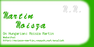 martin moisza business card